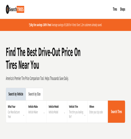 SearchTires portfolio item